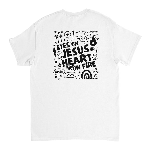 EYES ON JESUS HEART ON FIRE - TSHIRT